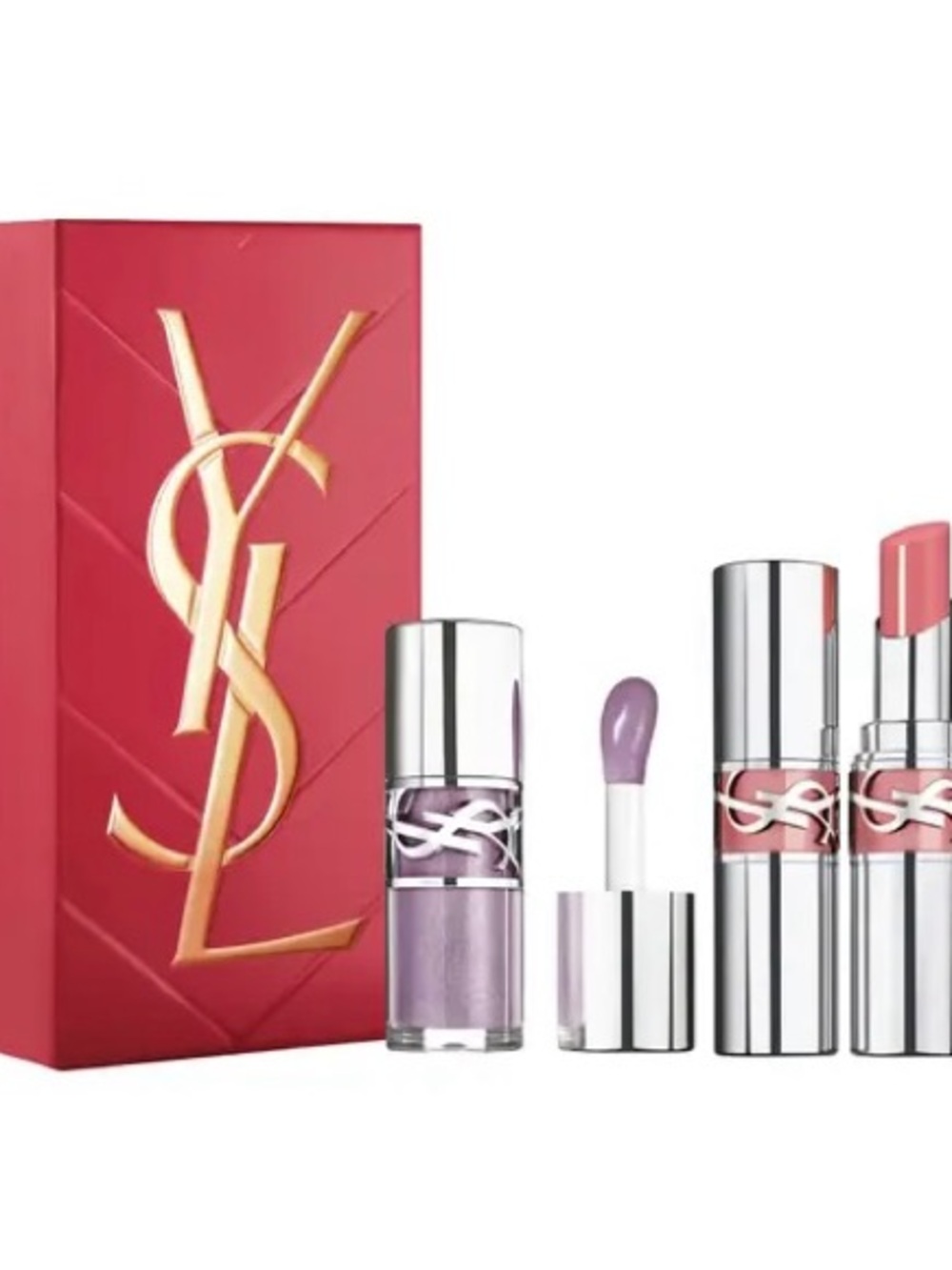Yves Saint Laurent Lipstick and Gloss Set - Pink and Lilac